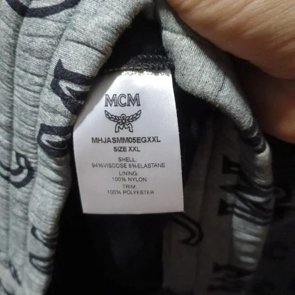 MCM Logo Patterned Runaway Bomber Check It Very Rare Nice Thick High Quality 2X - Picture 4 of 6